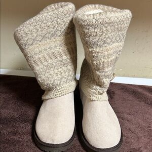 Muk Luks Beige Winter Boots